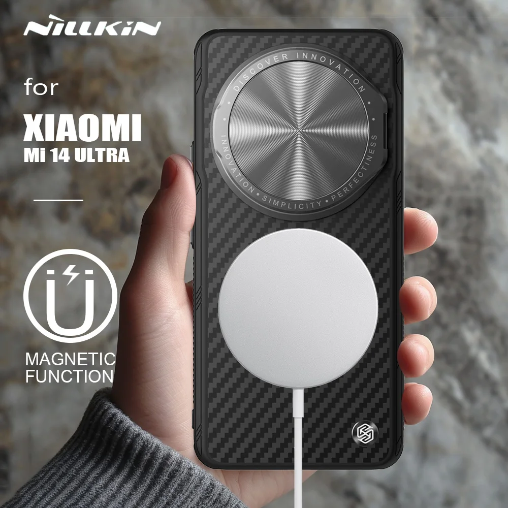 Чехол для Xiaomi Mi 14 Ultra 5G чехол Nillkin с углеродным волокном из арамидного волокна