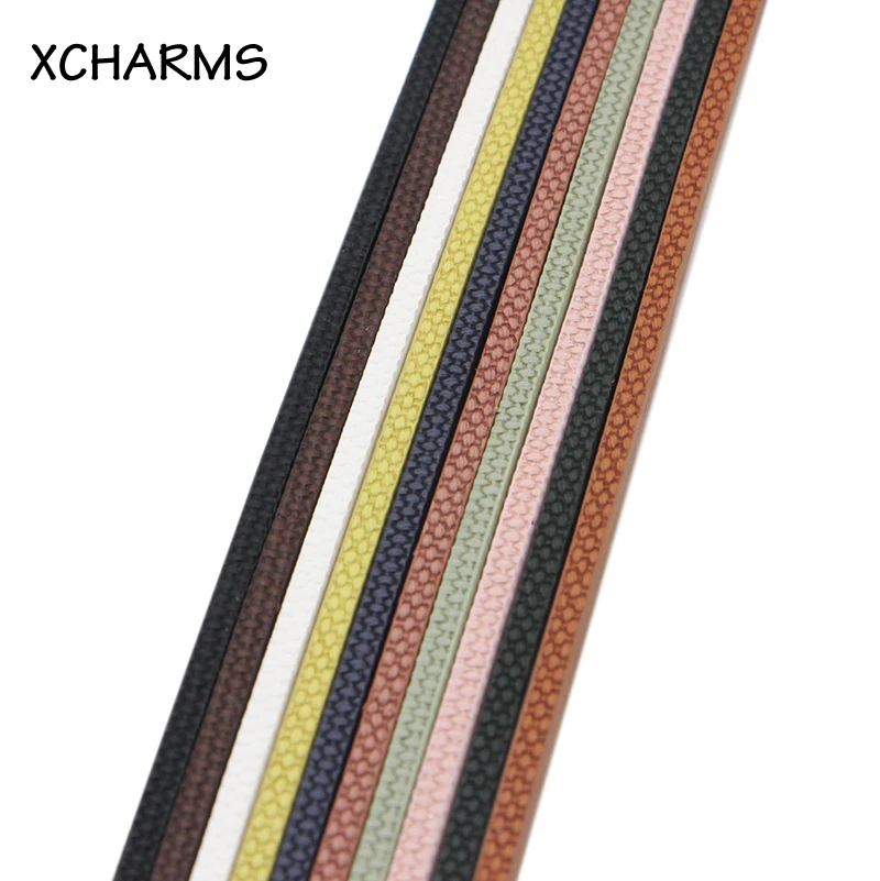 

3mm Flat PU Leather Cord/Leather Face Braided Rope/Jewelry Findings Accessories/Fashion Jewelry Making/Bracelet Materials