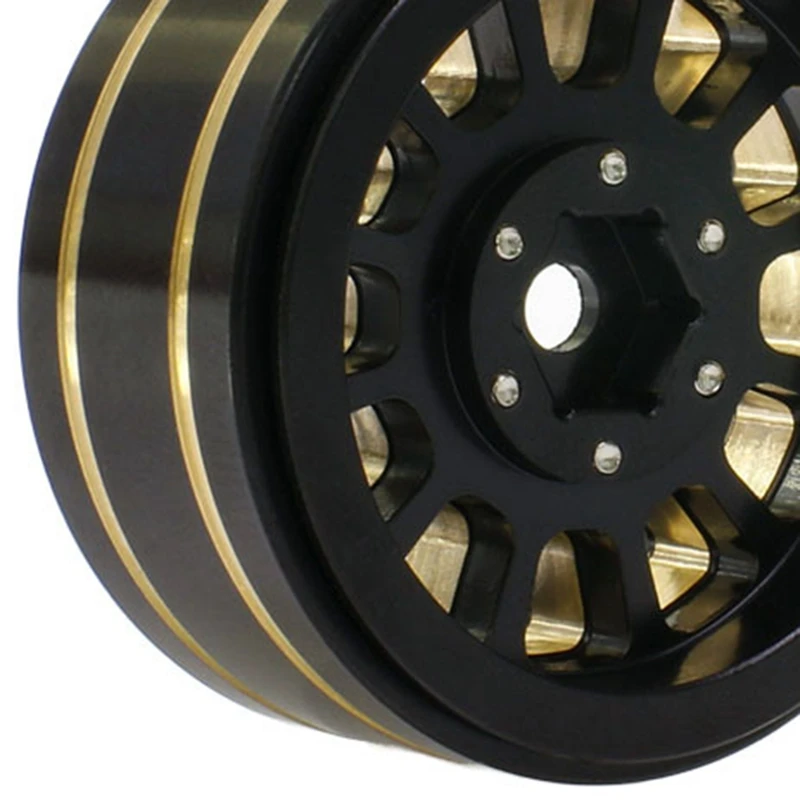 Для Traxxas 1/18 TRX4M Land Rover 1 2-дюймовые колеса из латуни и черного золота 1/24 SCX24 FMS Прочный