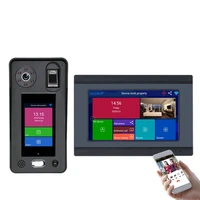 7 inch wireless wifi video door phone intercom system 1080p camera smart doorbell 500 fingerprints 500 face recognition unlock