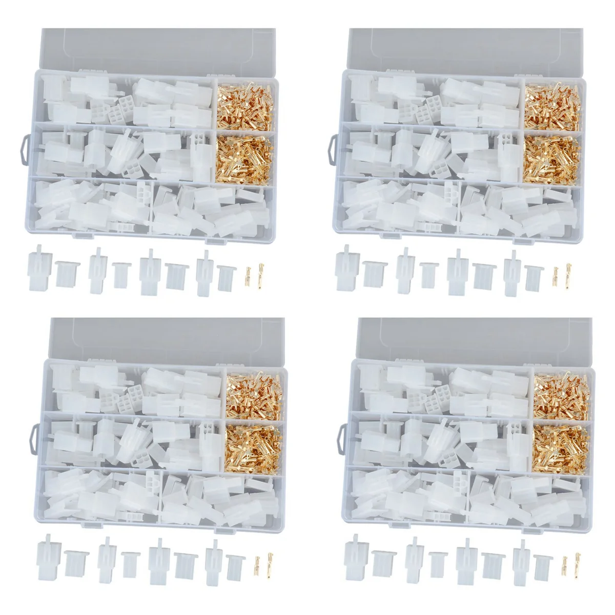 

4 коробка 2 3 4 6-контактный разъем плоский разъем для мотоцикла скутера автомобиля