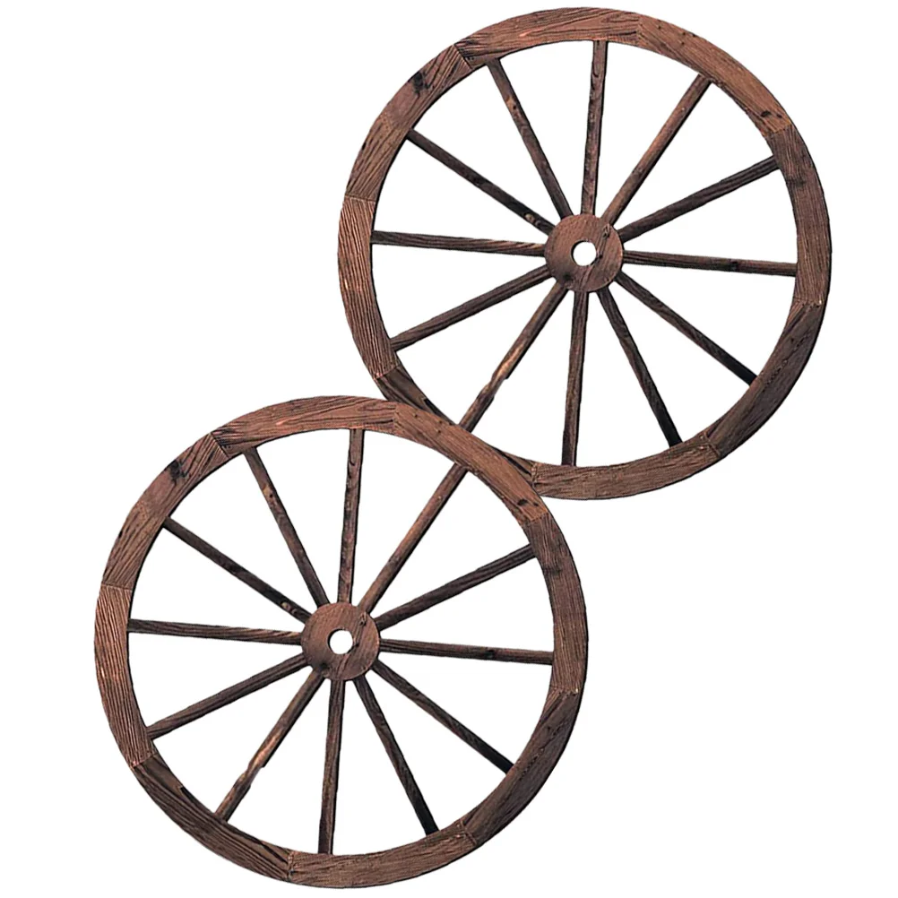 

Wooden Wheel Decoration Wagon Wall Living Room Office Decorative Hanging Vintage