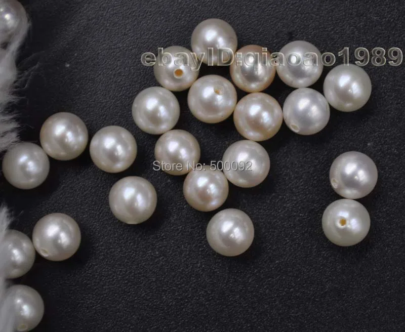 

AAA 10 pcs 4mm to 4.5mm round Freshwater pearl half drilled