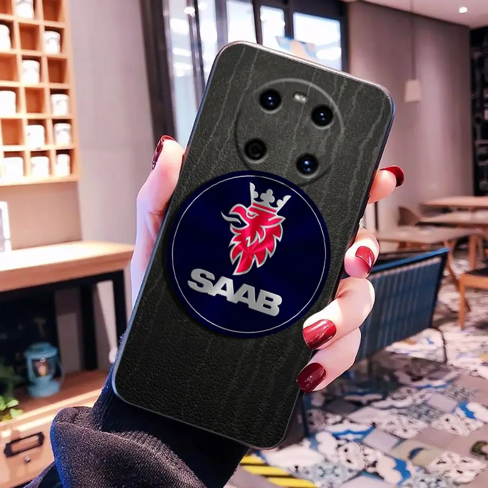 Phone Case For HUAWEI P50 P40 P30 P20 P10 P9 P8 Plus MATE 30 20 20X 10 9 8 Pro Lite Case Funda Coque Shell luxury Car Is  S-Saab