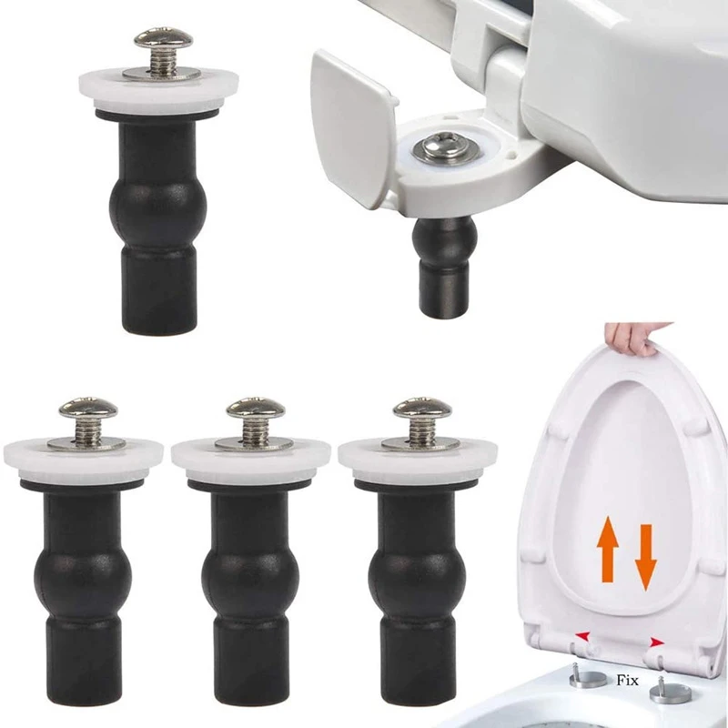 

2/4Pcs Universal Plastic Toilet Seat Fixings Expanding Rubber Top Nuts Screw For Toilet Seat Blind Hole Toilet Seat Hinges Screw