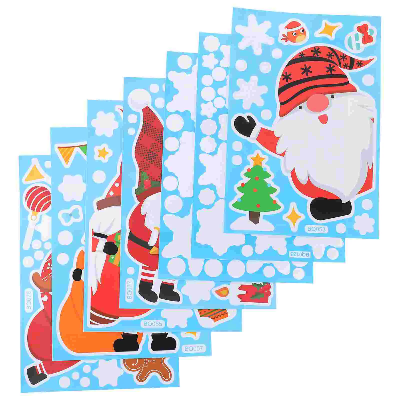 

6Sheets Festival Stickers Window Decals Showcase Adornment Electrostatic Stickers for Party Door