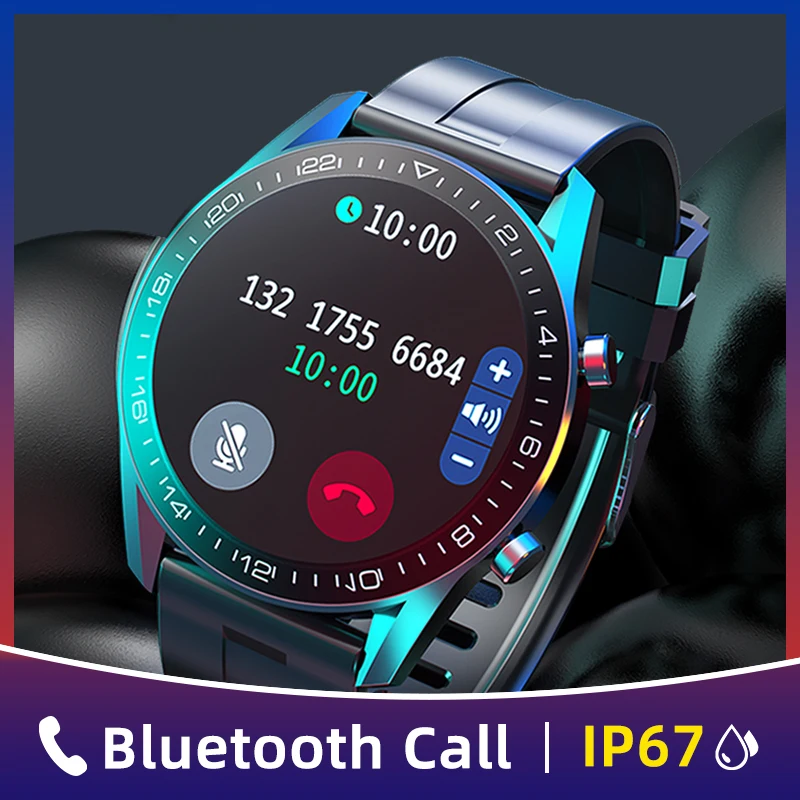

Смарт-часы KESHUYOU I12 мужские с круглым сенсорным экраном, водостойкие, IP67