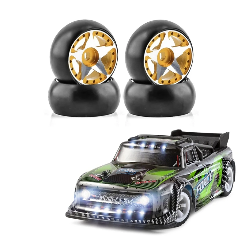 Hard Plastic Drift Tire Tyre With Metal Wheel Rim For Wltoys 284131 K969 K989 Kyosho Mini-Z 1/28 RC Car Upgrades Parts