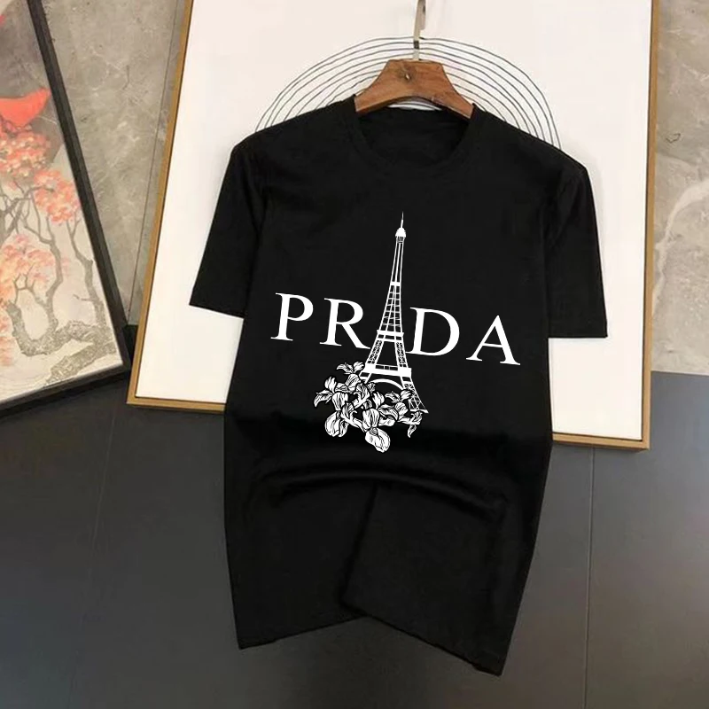 

2023 Mens Luxury Brand Tick Small Figure Pattern Print TShirt Pure Cotton Short Sleeve Top O-Neck Breathable Tee Fitness Exercis