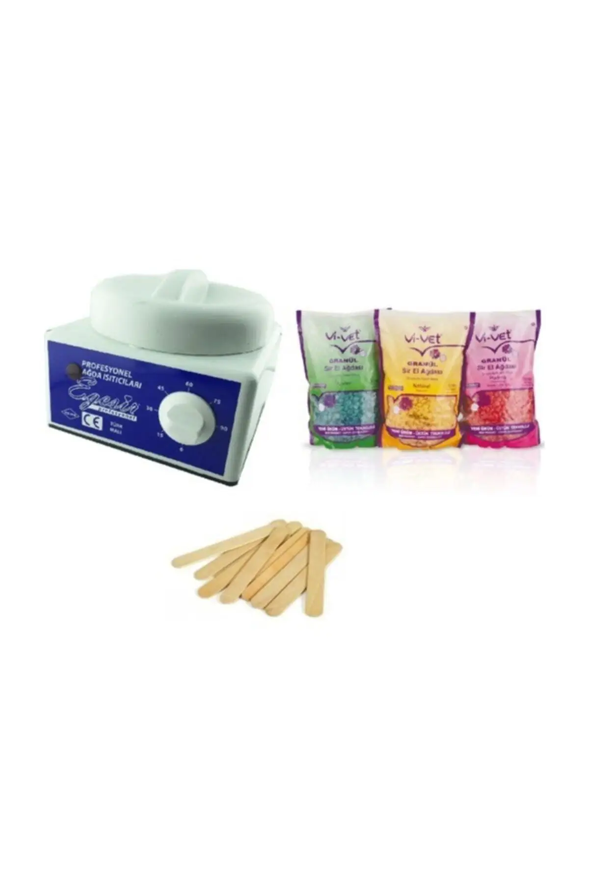

Waxing Set-egesir Waxing Machine, 3 Pcs Vivet Bead Wax, spatula