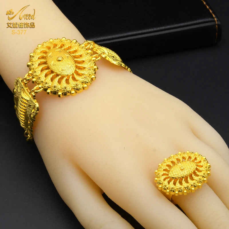 ANIID Африканский покрытый 24-каратным золотом женский свадебный подарок невесты