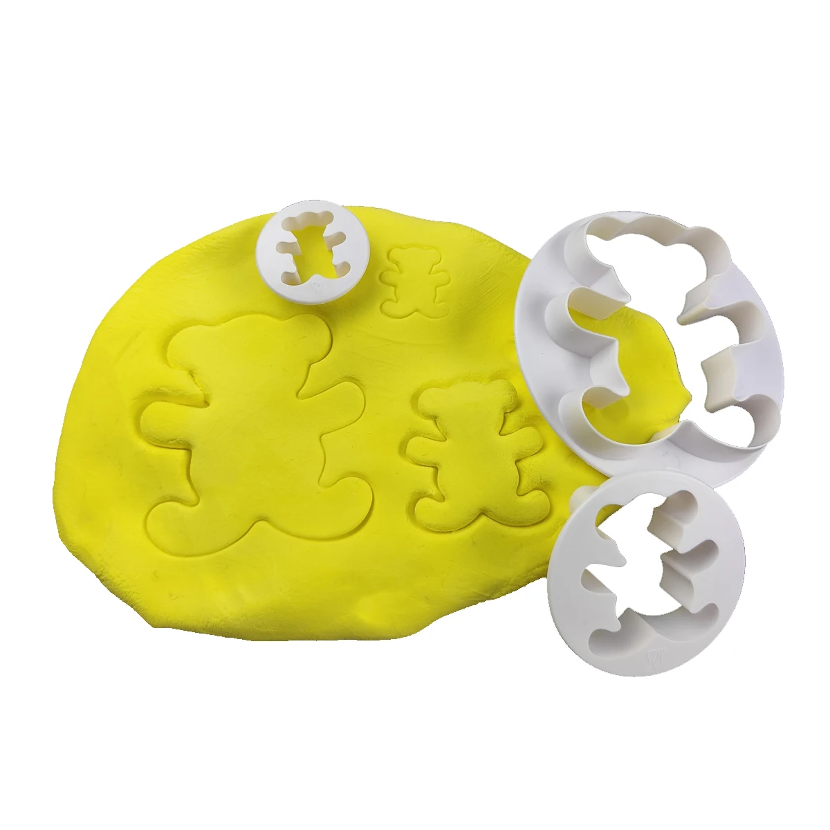 

3Pcs Cookie Stamp Fudge Cutters Biscuit Molds Form 3D Bear Shape Chocolates Cake Birthday Party Kitchen DIY Baking Mould Tools