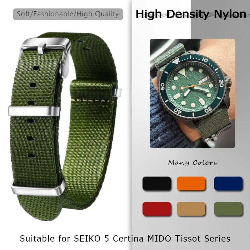 Нейлоновый ремешок для часов 20/22 мм