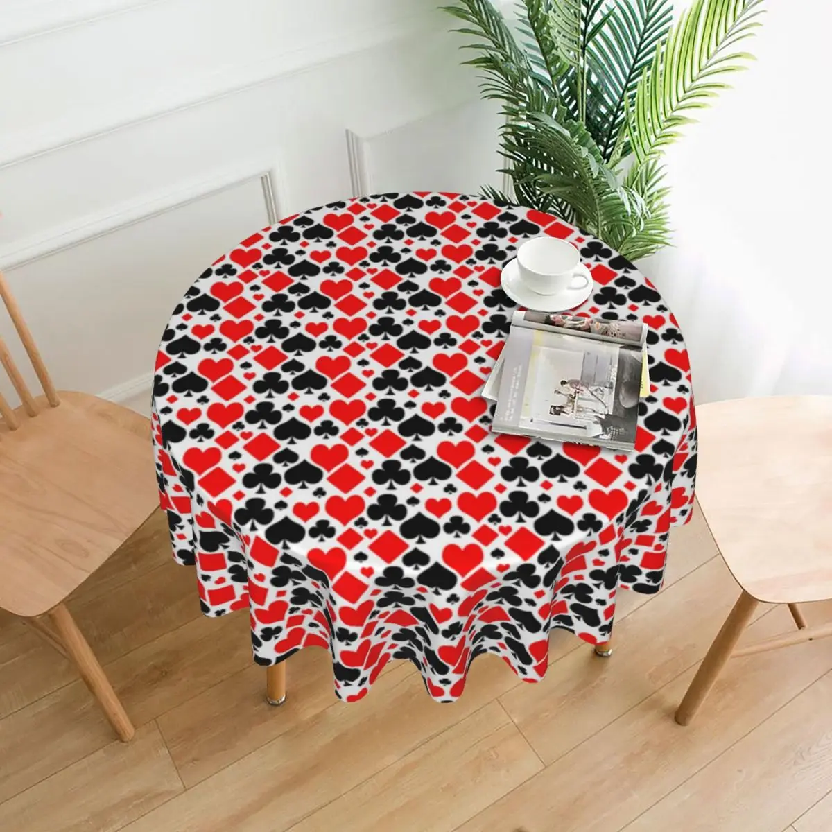 

Poker Print Tablecloth Hearts Diamonds Clubs Spades Protection Picnic Table Cover Square Print Polyester Wholesale Table Cloth