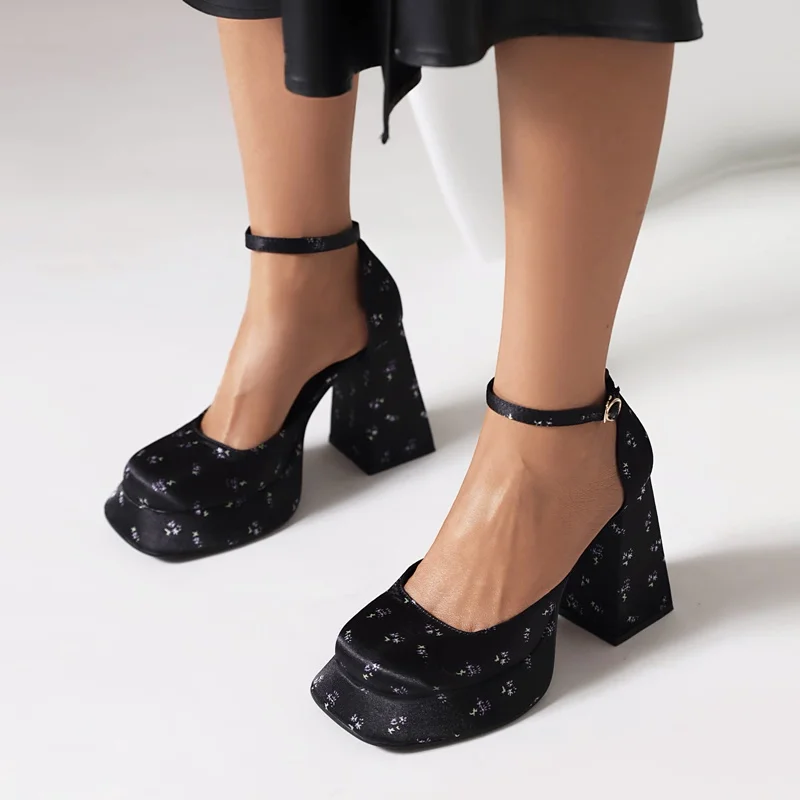 pop print microfiber beach sandals super high heels platform sandals summer shoes woman pumps female party wedding dance shoes