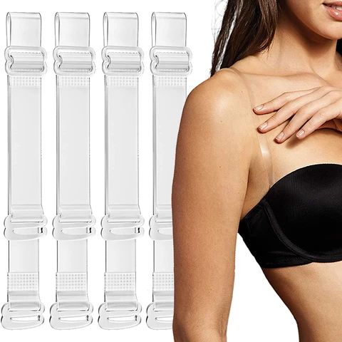 6Pcs Invisible Bra Strap Non-Slip Adjustable Bra Straps Transparent Shoulder Strap for Women Elastic Belt Intimates Accessories