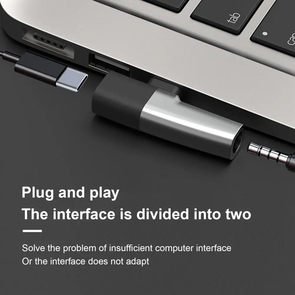 Адаптер для наушников 2-в-1 с поддержкой быстрой зарядки 3 А Type-C на 5 мм |