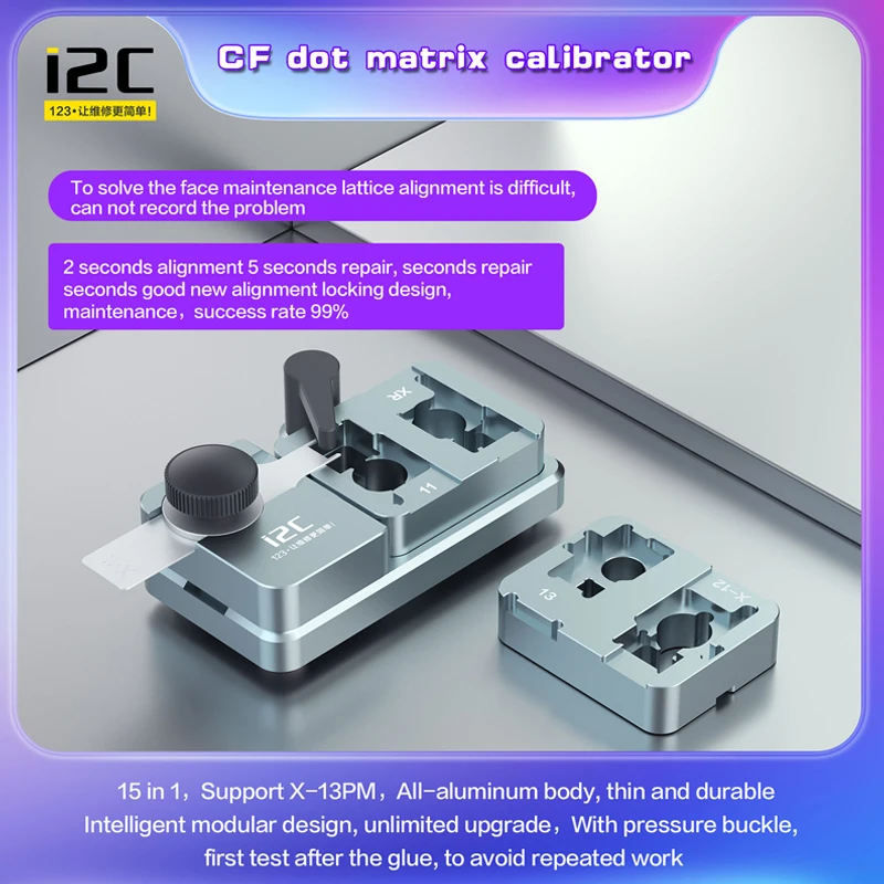 

I2C 15 In 1 Intelligent CF Dot Matrix Calibrator Suit for Mobile Phone X-13 Pro Max Face ID Fix Tools Phone Repair