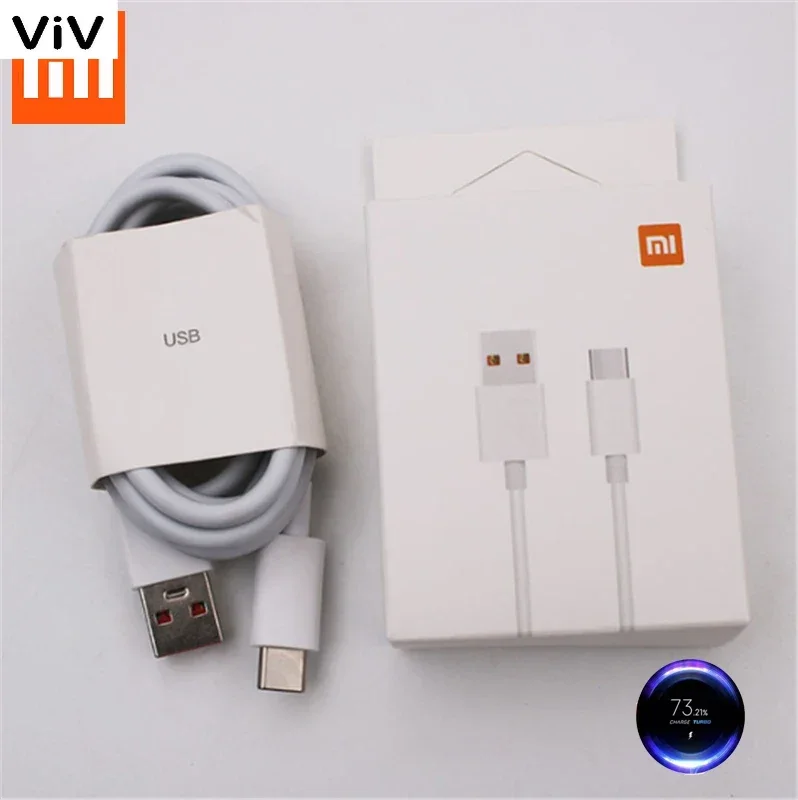 Оригинальный кабель для быстрой турбозарядки Xiaomi 6A 100 см USB-кабель зарядки типа C MI