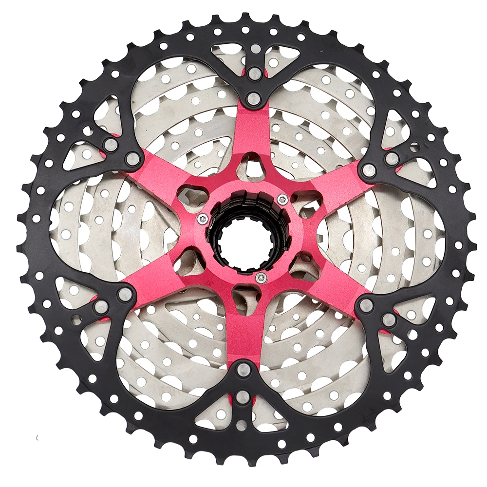 SUNSHINE 8-скоростная 11-25/28/32/36/40/42/46T велосипедная серебристая кассетная звездочка для