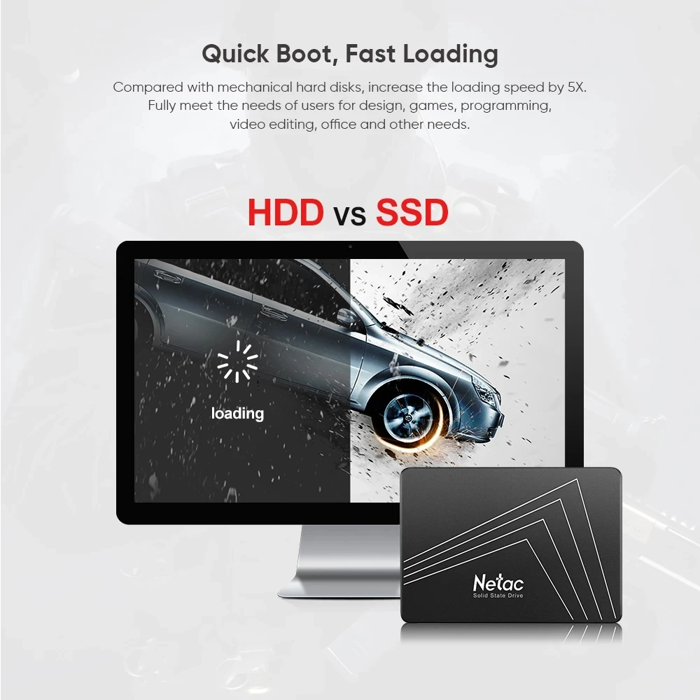 Жесткий диск Netac SATA SSD 1 ТБ 120 ГБ 240 480 2 256 SATAIII жесткий 128 512 HDD Внутренние