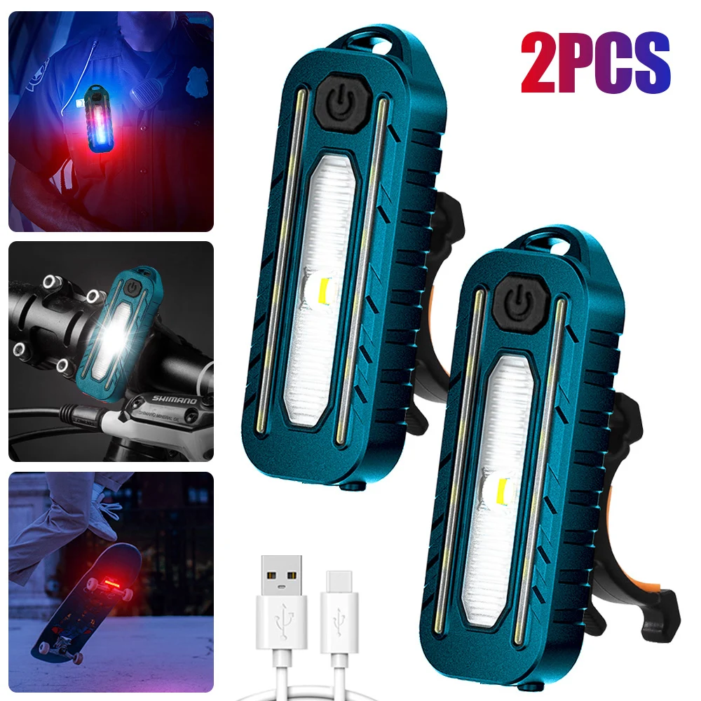 Motorcycle Warning Light Helmet LED Smart Night Cycling Safety Signal Universal Bicycle Taillight Accessrioes