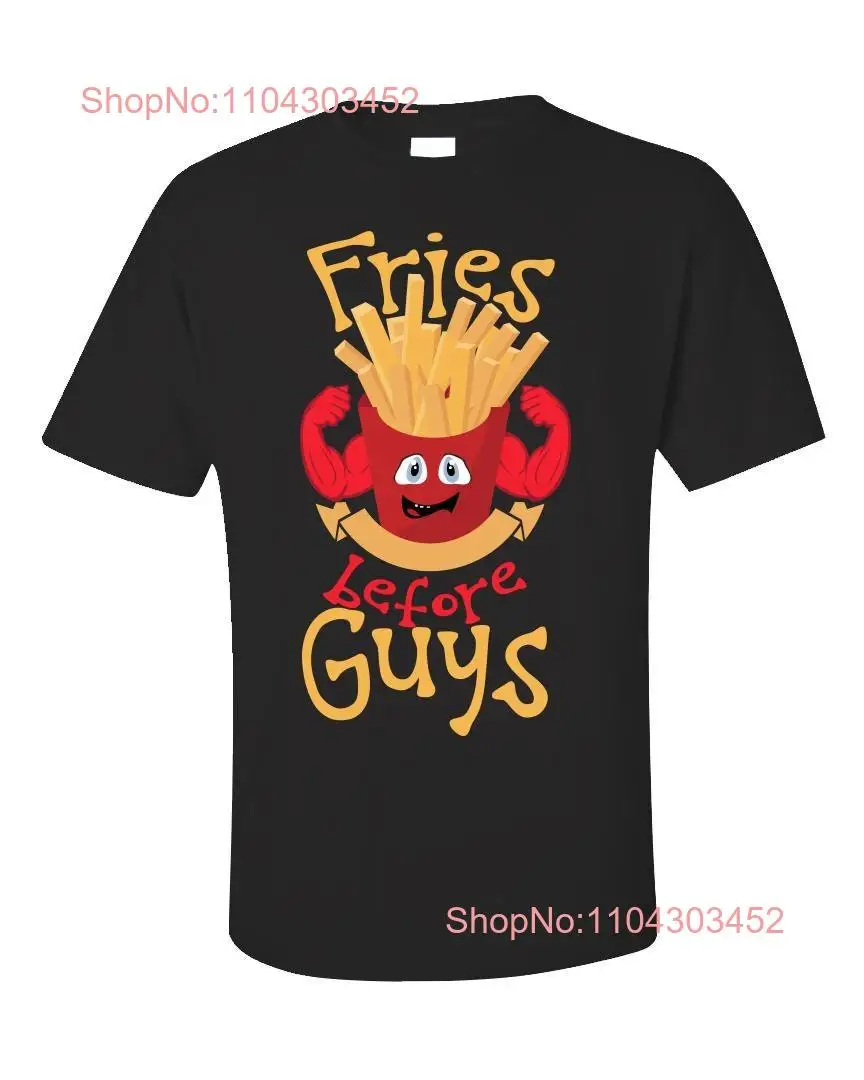 Футболка Fries Before Guys Funny Foodie French Lover с длинными или короткими рукавами