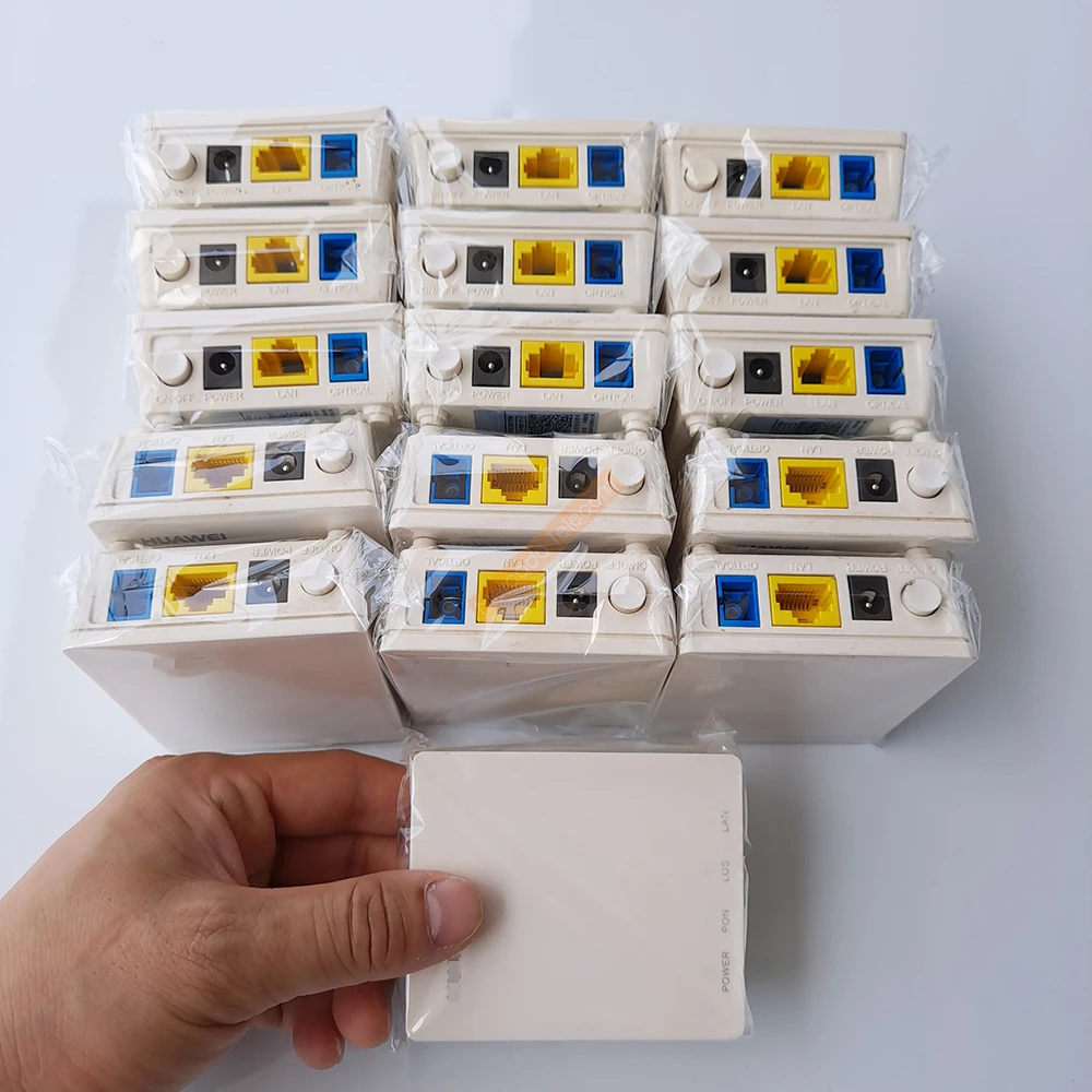 10 шт. Подержанный hg8310m hg8010H 1GE GPON EPON ONU ONT английская версия с адаптером питания FTTH