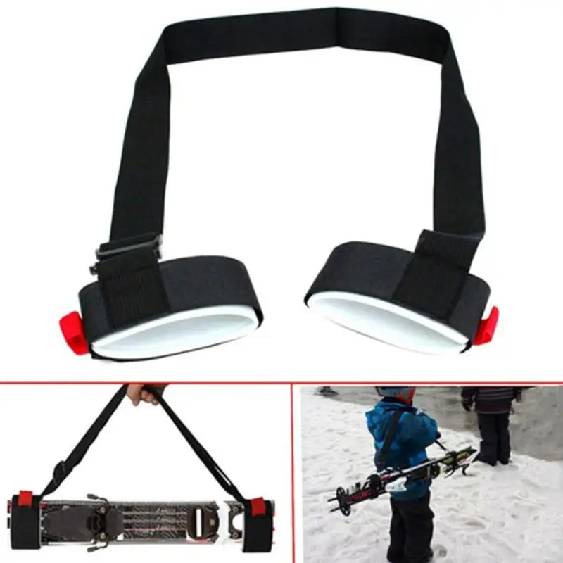 

Наплечная Сумка для катания на лыжах, ремни для рук, регулируемые ремни с застежкой-липучкой, Защитная черная нейлоновая сумка для катания на лыжах