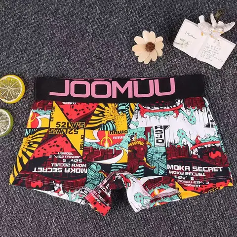 Women's Cotton Print Cartoon Boxer Briefs Boyshort Ladies Breathable Comfortable Elastic Safety Panties Female Underwear Shorts