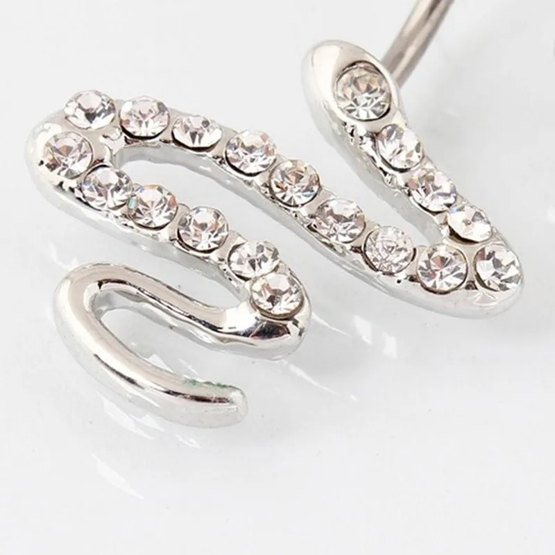 Кольца-пуговицы со стразами штанга свисающие кольца для пупка женские в стиле