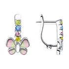 Серьги SOKOLOV из серебра с эмалью и фианитами, Серебро, 925, Детские, Серьги 2022 тренд, Оригинальная продукция