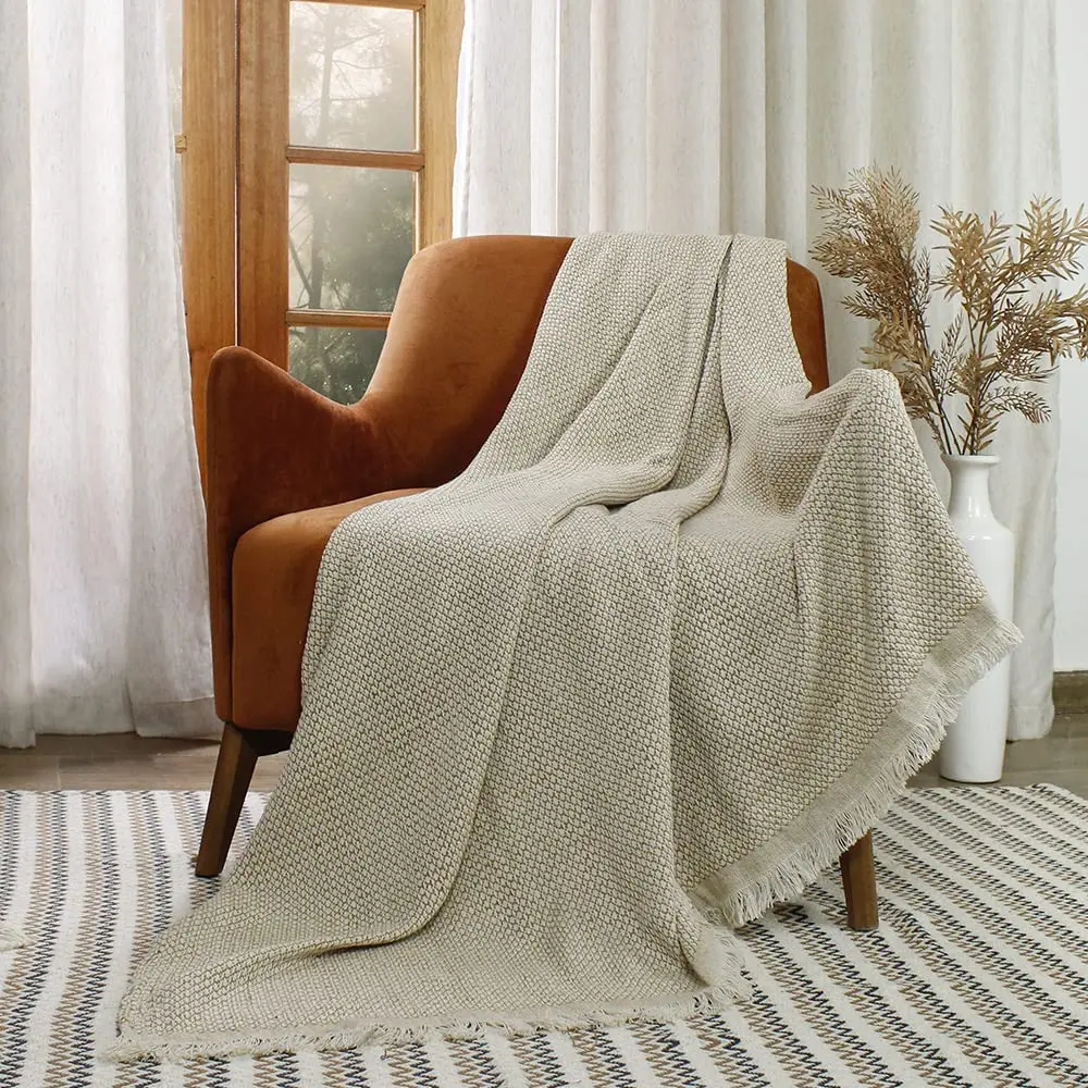 

Cotton Decorative Blanket for Sofa Armchair 210cm x150cm Caramel Decoration Soft Blanket Thick Warm Winter Bed Covers Double Bla