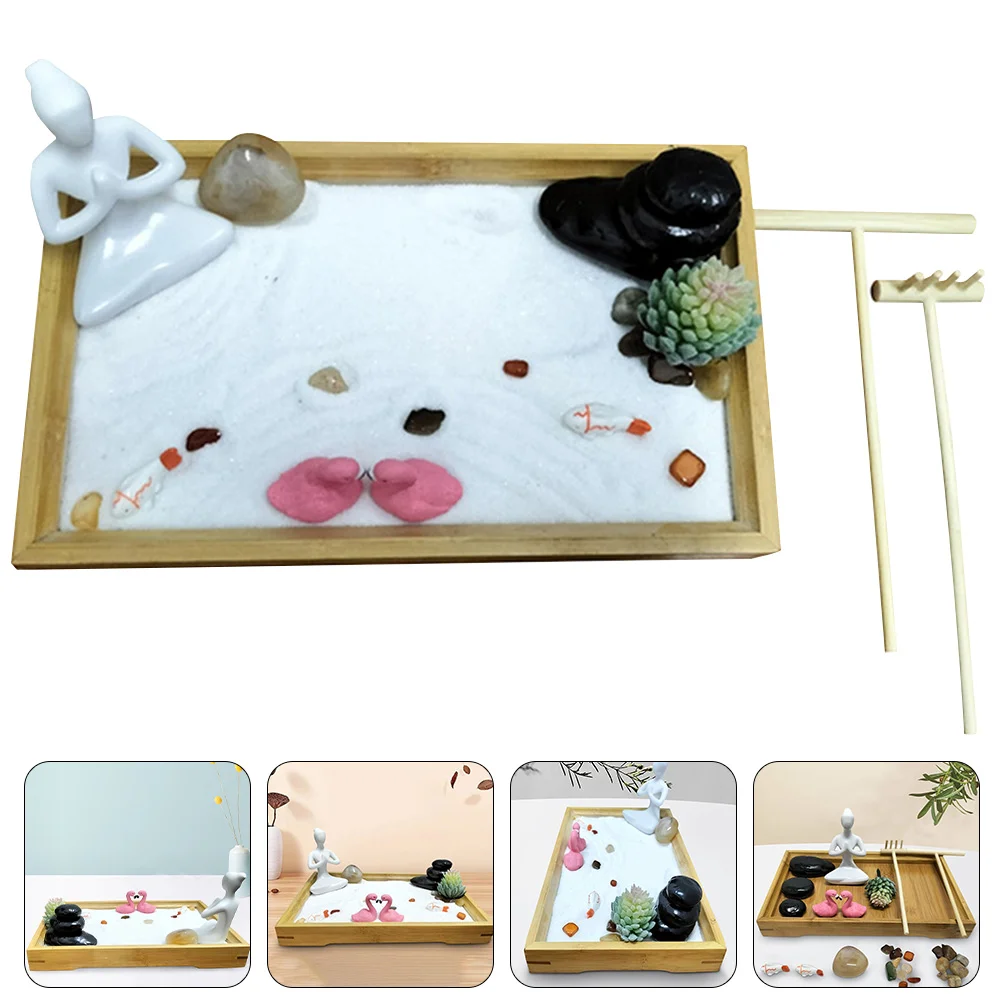 

1 Set of Zen Garden Tools Desktop Decor Sandbox Decor Meditation Accessories Japanese Zen Garden Desk Zen Garden