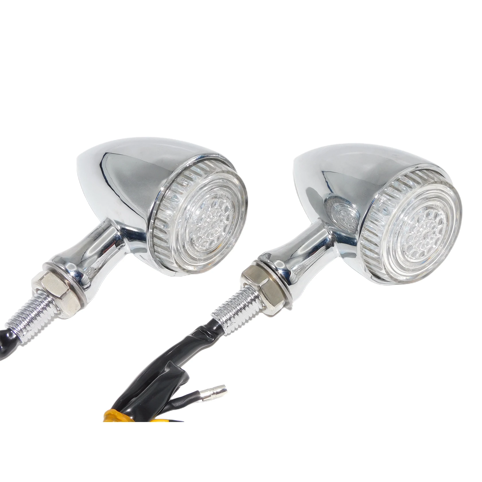 Мотоциклетные 10 мм светодиодные указатели поворота Янтарно-белый индикатор для