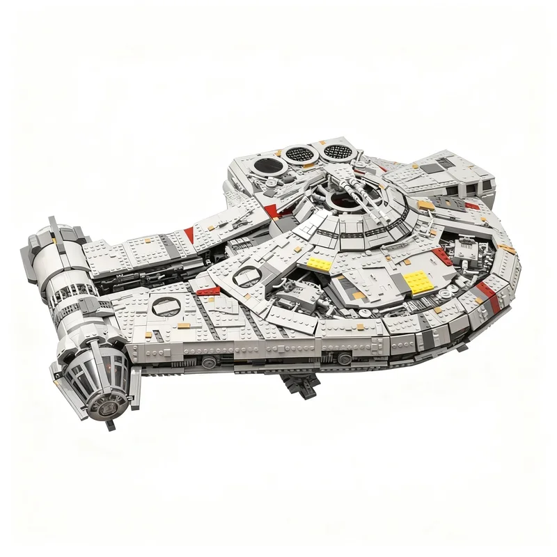 Фото 7163 детали MOC Модель истребителя Outrider из фильма «Космическая битва», конструктор для самостоятельной сборки, креативная игрушка, подарок на день рождения, космический корабль №1