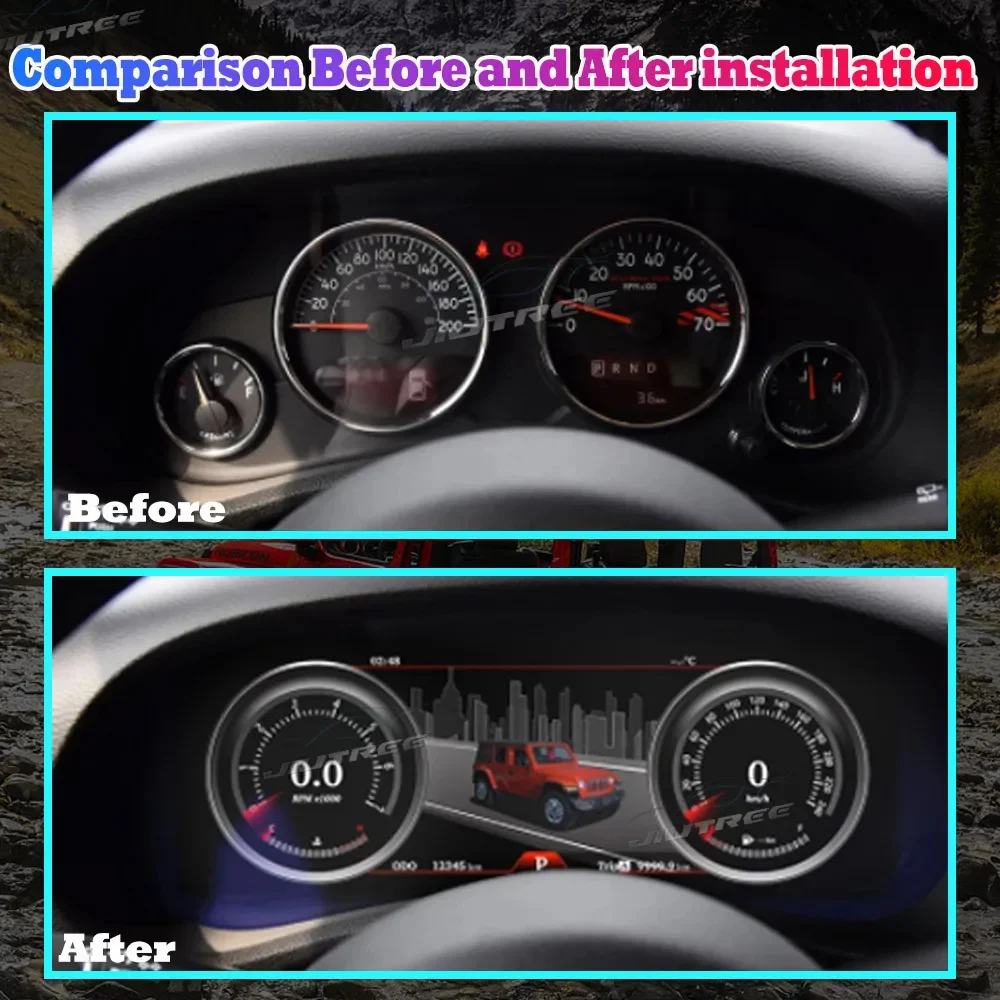 Для Jeep Wrangler 2011 2012 2013 2014-2017 цифровая панель приборной панели виртуальный