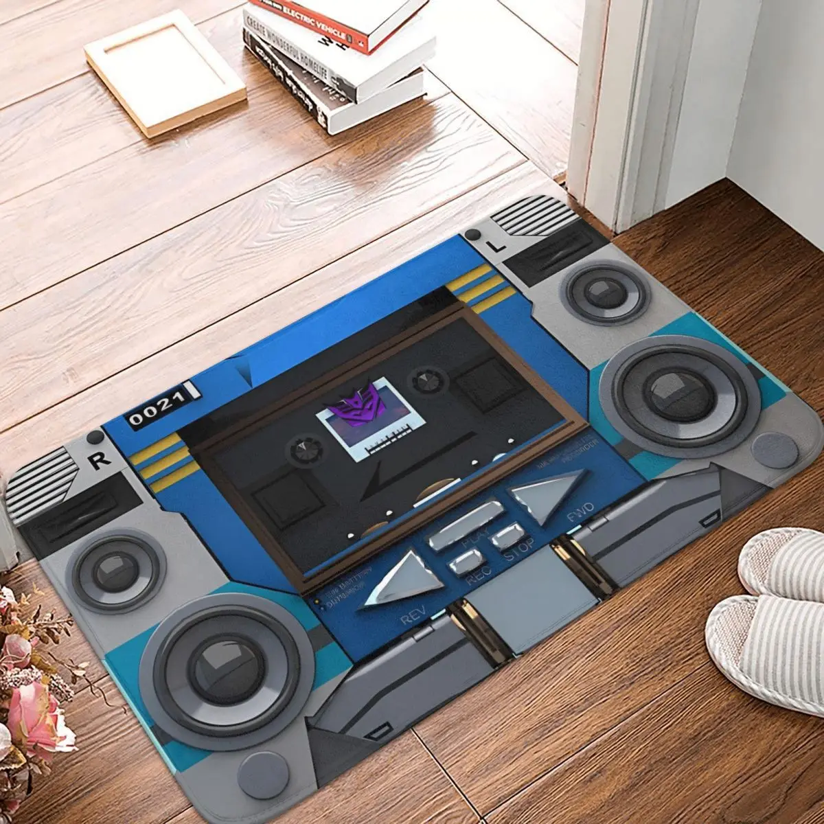 Sound Wave Boombox Boom Box Music Bath Mat Rug Home Doormat Living Room Carpet Decor