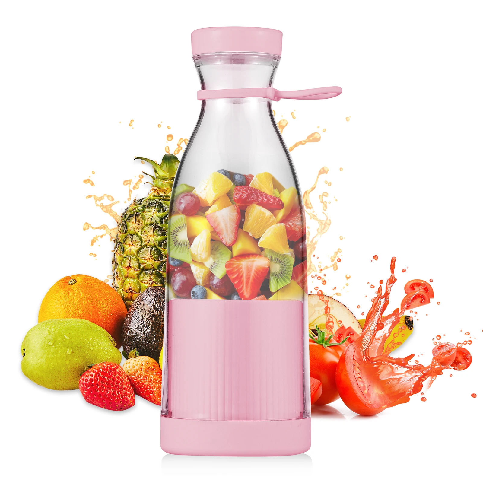 300ML Portable Blender for Kitchen Juicer Cup Smoothie Mixer Machine Fresh Juice Extractor Built-in Rechargeable Battery