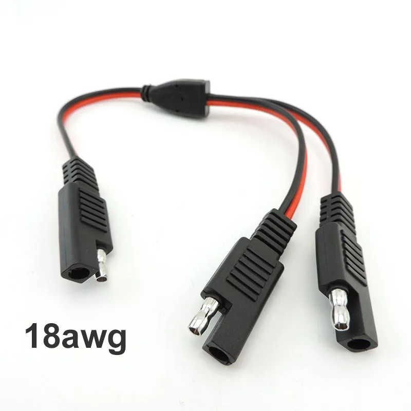 

Удлинительный кабель SAE 18AWG 14AWG, 1 гнездо-2 штекера, Удлинительный кабель SAE, адаптер для быстрого подключения, разъем отключения w28