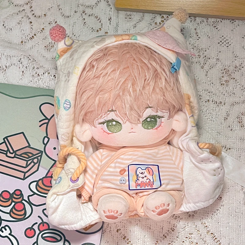 

Cute Peach Dog Ears 20cm Plush Stuffed Doll Toy Body No Attribute Lovely Plushie Cosplay Pillow Cartoon Kpop Star Fans Xmas Gift