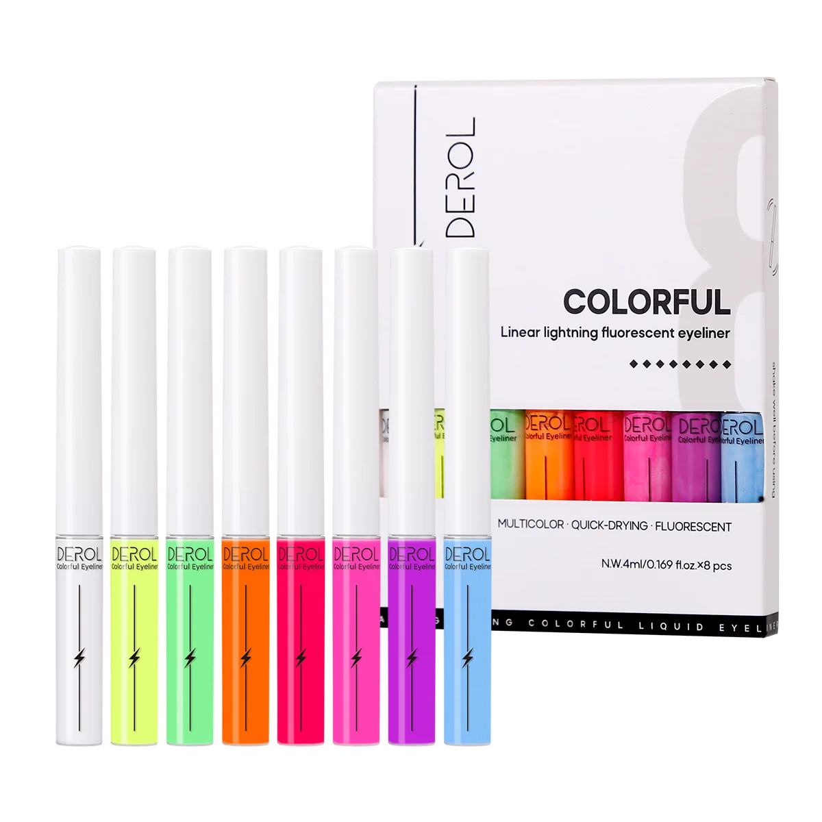 

DEROL Fluorescent Eyeliner Quick-drying Water-soluble Luminous Liquid Eyeliner Is Smooth And Easy To Apply Fashion Makeup Beauty