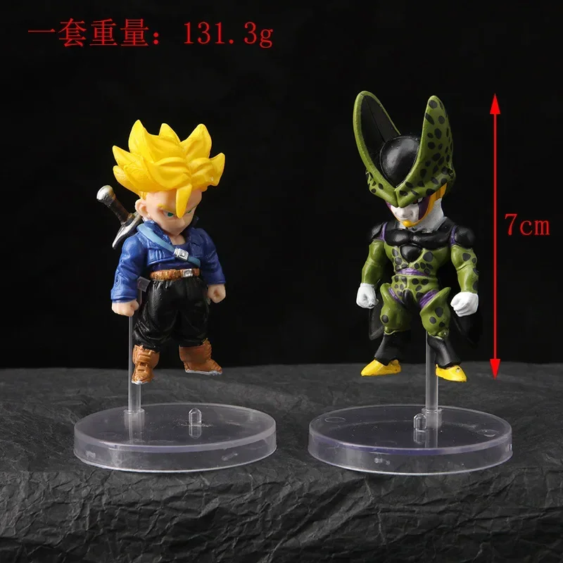 Фото Набор из 6 фигурок: Новые Q-версии персонажей Dragon Ball (Сон Гоку, Транкс, Фриза, Селл, Броли) — Аниме-фигурки, кавайные игрушки, подарки для фанатов №3