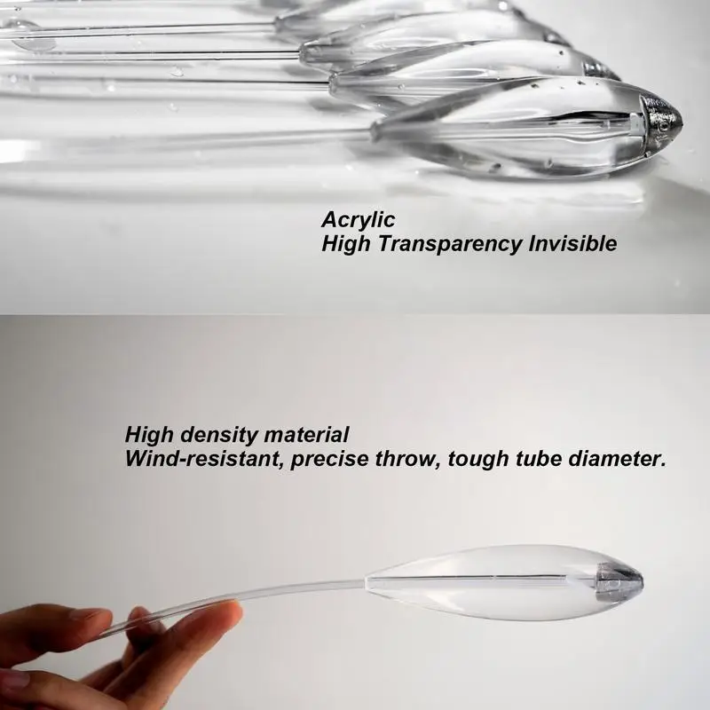 Плавающие поплавки для рыбалки 5 шт. высокопрозрачные свинцовые Утяжеленные