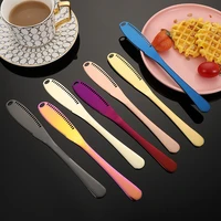 stainless steel butter knife holes cheese dessert knife cutlery toast wipe cream bread cutter tableware kitchen tools jam knife