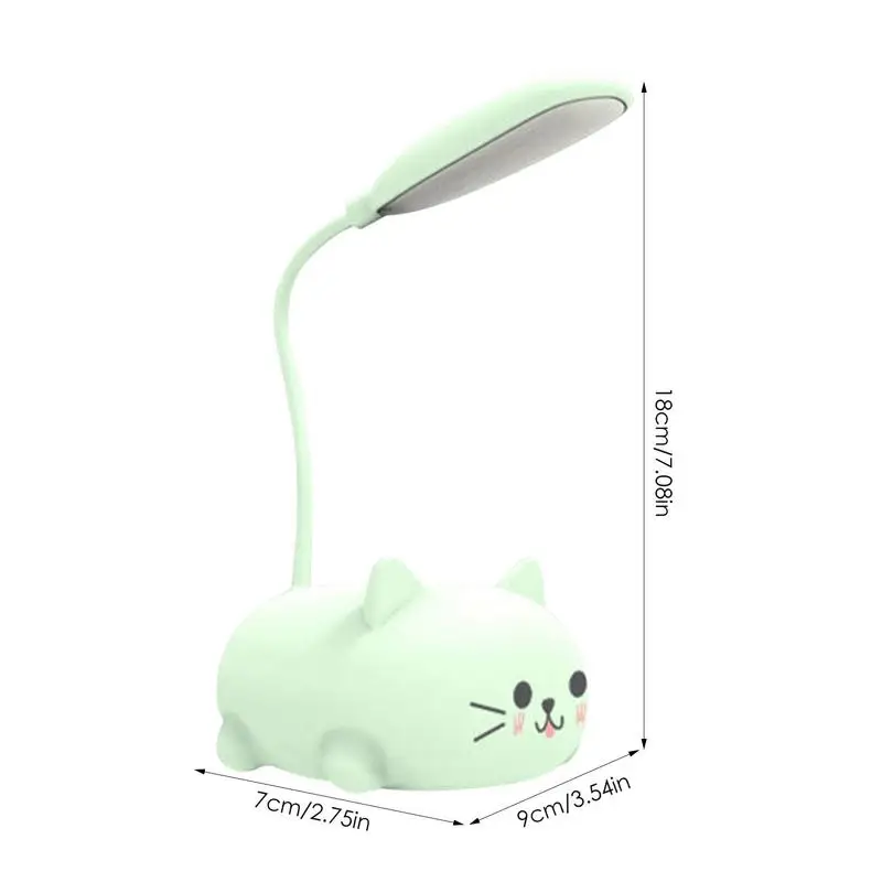 Hot LED Table Lamp Cartoon Cute Pet Cat Night Light Usb Rechargeable Led Table Light Child Eye Protection Warm White Desk Lamp images - 6
