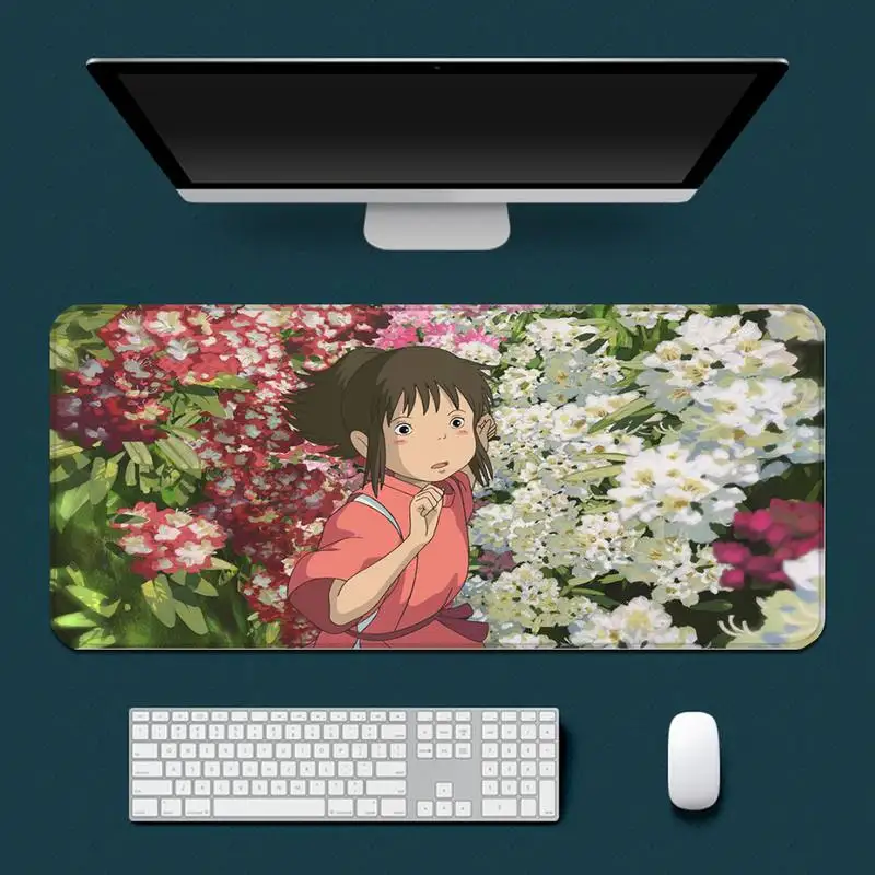 

Коврик для мыши Spirited Away с фиксируемой кромкой, игровой коврик для мыши, компьютерные геймеры, коврик для мыши, ПК, коврик для мыши XXL, 40x90 см