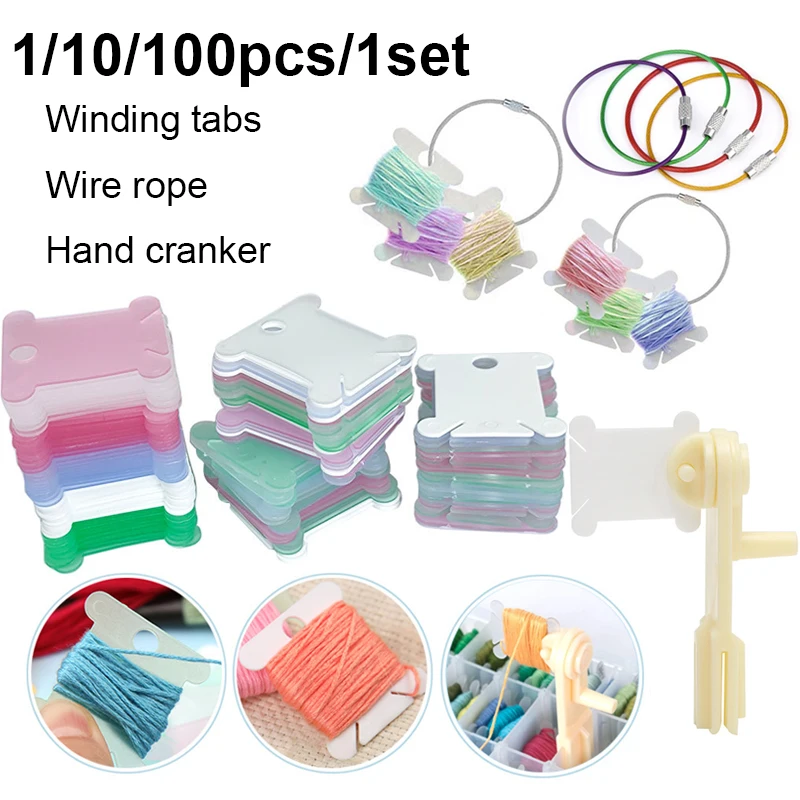 

1pc/1 set of cross-stitch spool plastic embroidery spool and embroidery tissue box removable compartment for sewing accessories