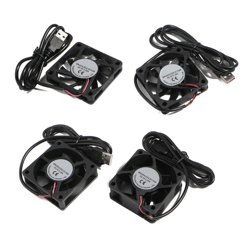 

60mm USB Brushless Cooling Fan 5V Quiet Cooling Fan 6010 6015 6020 6025 Mini Computer Fan for Small Appliances Series