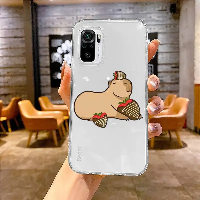 Забавный Прозрачный чехол для телефона с рисунком животных Xiaomi redmi note 12 11 10 7 8 9 4G Φ